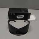 Oversized Futuristic Sunglasses for Men Women Alien Wrap Around Shield Fashion Chic Mask Sun Glasses Shades (A2 Black)