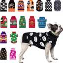 CuteBone Skull Dog Sweater for Small & Medium Dogs - Halloween Puppy Clothes with Leash Hole for Chihuahua, Yorkie & Teacup Dogs (X-Large)