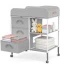 Portable Baby Changing Table Foldable Diaper Changing Station with Drawers