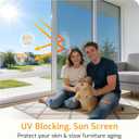 LUTE One Way Window Privacy Film, Window Tint for Home, Sun Blocking UV Heat Blocker, See Out Not in Reflective Mirror Film, Removable Static Cling Glass Door Coverings, Silver, 35.4" x 78.7"