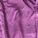 PJ PAUL JONES Men's Shiny Satin Dress Shirts Long Sleeve Button Down Silk Shirt with Bow Tie (Medium, Purple)