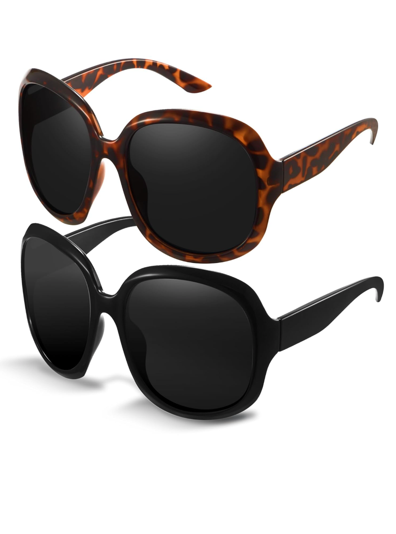 miyya Bug Eye Oversized Polarized Sunglasses Womens, Trendy Retro Sun Glasses for Women 2025, Oversized UV Protection Shades