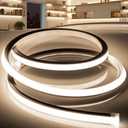VOEWT LED Strip Lights Neutral White 4000K,98.4ft 110-120V Neon Rope Lights,Flexible Silicone Outdoor Waterproof Neon Strip Lights for Bedroom,Mirror,Kitchen Cabinet, Living Room,Halloween Decor