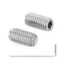 MewuDecor M6 x 20mm Internal Hex Socket Set Grub Screws 304 Stainless Steel Flat Point Set Screw, 25 PCS