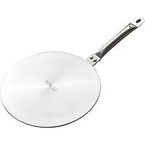 Ferrochef 9.5 Inch Stainless Steel Heat Diffuser Plate Induction/Gas/Glass Cooktop Converter Plate with Removable Handle, Durable and Heat Conductive