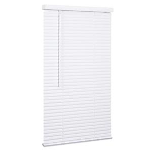 LOTUS & WINDOWARE Cordless Mini Blind, 1" Vinyl Slats, 17" Wide x 84" Long - White, Window Blinds for Home and Office, Interior Door Blinds - Light Filtering