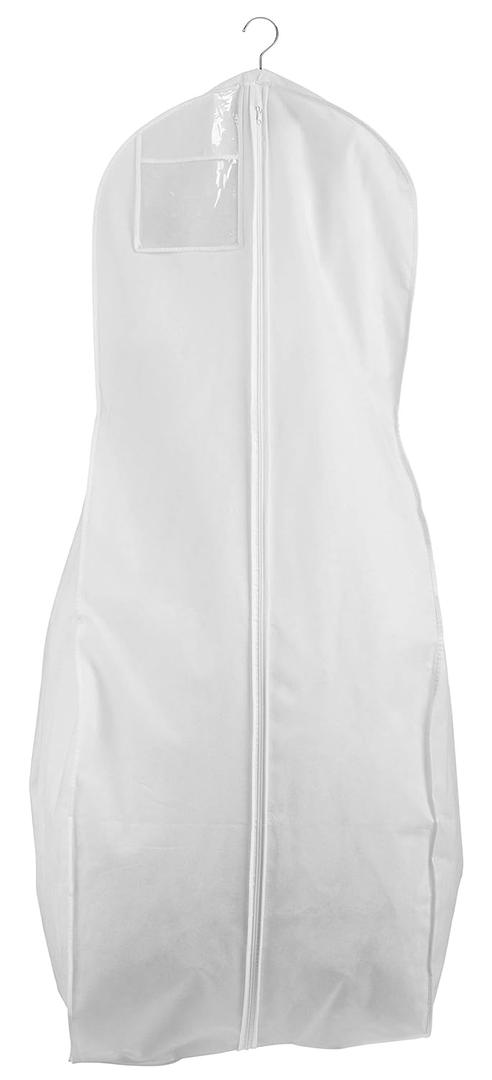 Tuva Breathable Wedding Gown Garment Bag, White, 72" Long with 10" Gusset Expansion