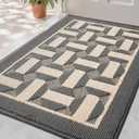 LUMI Washable Indoor Entrance Doormat 24x36, Absorbent Quick-Dry Dirt Trapper Mats for Dogs, Rubber Backing Non-Slip Low Profile Entryway Door Mat for High Traffic, Dark Grey