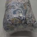 Drucon Blue Paisley Comforter Set Queen, 7 Pieces Bed in a Bag Boho Comforter Soft Microfiber Blue Paisley Bedding(1 Comforter, 1 Flat Sheet, 1 Fitted Sheet, 2 Pillow Shams, 2 Pillowcases)