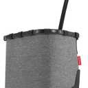 reisenthel carrycruiser Twist Silver - Portable Shopping Trolley with Sturdy Aluminum Frame, Shoulder Strap and Removable mesh Inner Bag -Water-Repellent