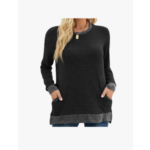 Womens Tunic Tops Dressy Casual Fall Long Sleeve Pullover T Shirts Crew Neck Shirts Basic Tee Tops Blouse XL