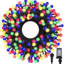 LED Christmas Lights Outdoor,300LED 105Ft 8 Modes Plug-in Connectable Waterproof Globe String Lights for Outdoor & Indoor Decorations (Multi-Colored)