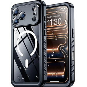 SPIDERCASE Magnetic for iPhone 17 Pro Case Waterproof,Built-in Screen & Camera Lens Protector[IP68 Waterproof] [Military Grade Shockproof] Full Body Protection Cover for iPhone 17 Pro 6.3’’,Black