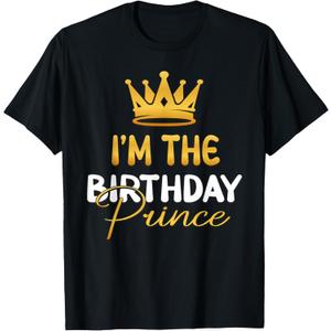 I'm The Birthday Prince Bday Party Idea for Him T-Shirt, Small