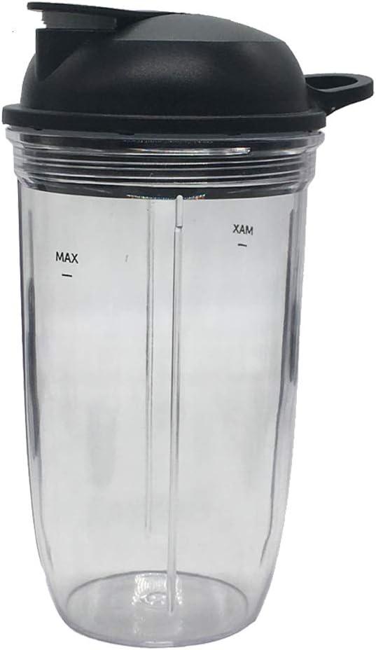 Juicer Personal Jar 18oz Cup with To Go Lid with Blender Combo Easy Twist Extractor Blade, Compatible with NutriBullet Blender Combo/PRO 1000/ Select Blender (1pcs 18oz Cup + 1pcs Lid + 1pcs Blade)
