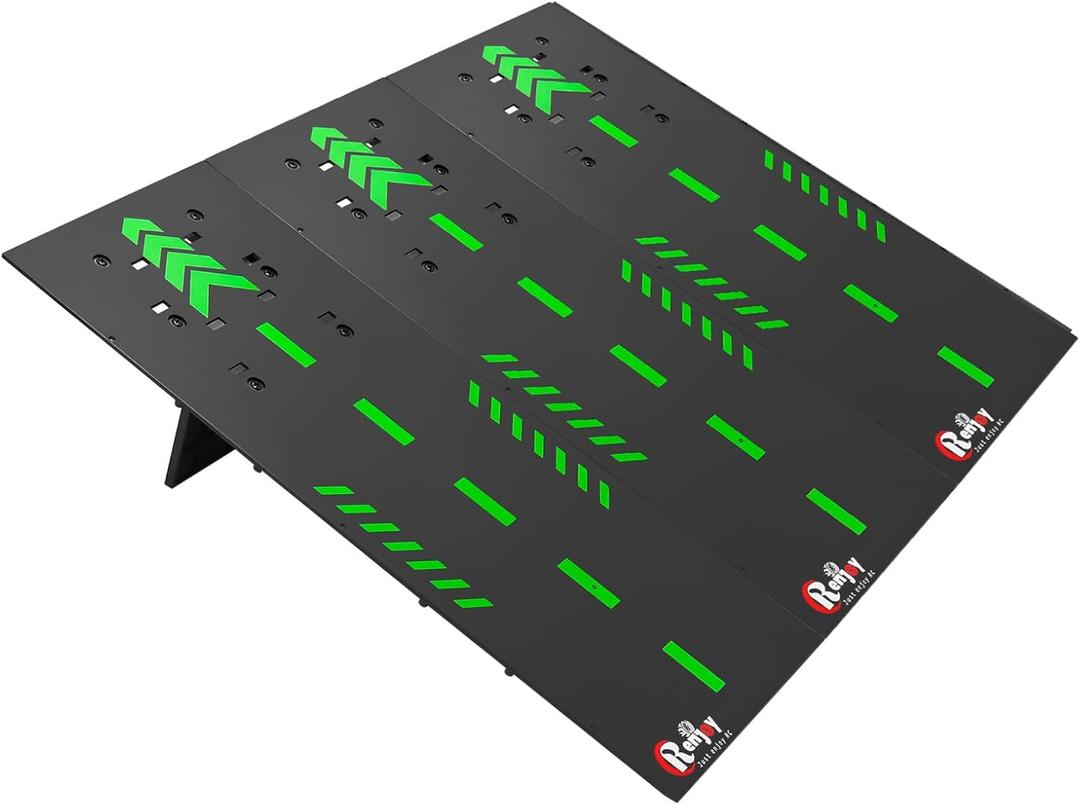 RC Car Jump Ramp Takeoff Board RC Ramp for Jumping Stunt Playset for 1/12 1/14 1/16 1/18 1/24 Remote Control Car (Black)