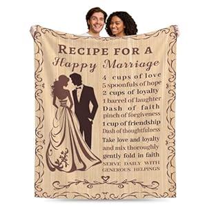 Gifts for Her: Romantic Throw Blanket, Anniversary & Valentine's Gift Idea - 60"x 80" Couple