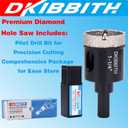 1-1/4" Diamond Hole-Saw Bits with Pilot Drill Bit - 1.25" Diamond Tipped Tile Hole Saws with Guiding Bit for Accurate Drilling Porcelain Tile Ceramic Pottery Granite Stone Glass Bottles 32mm