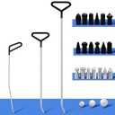 KINNIPON Car Dent Removal Rod Tools, Paintless Dent Repair Kit with 3 Pcs Stainless Steel Rods and 22Pcs Tips, Dent Repair Rods for Car Dents Door Dings and Hail Damage Removal