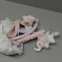 The Peanutshell Crib Mobile for Girls - Soft Pink Musical Baby Crib Mobile with 12 Lullabies, Cute Elephant Baby Pink Elephant Nursery Decor