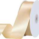 woric Champagne Gold Ribbon 1 1/2 Inch 60 Yards Wide Gift Satin Ribbons Gold Bows for Mothers Day Graduation Gift Wrapping Flower Bouquet Birthday Decorations