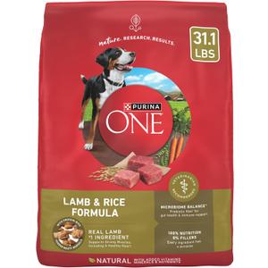 Purina ONE Dry Dog Food Lamb and Rice Formula - 31.1 lb. Bag, Best By: Dec 2026