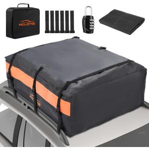 ACLONG Car Roof Bag 21 Cubic Feet Waterproof 840D Heavy Duty Rooftop Cargo Carrier Bag for All Cars with/Without Racks Includes Anti-Slip Mat Storage Bag Luggage Lock