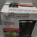 BLACK+DECKER 12-Cup Digital Coffee Maker, Programmable, Washable Basket Filter, Sneak-A-Cup, Auto Brew, Water Window, Keep Hot Plate, Black
