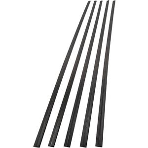 FASDE 47 in. Decorative Vinyl J Trim in Matte Black (5 Pack) (0.75 x 0.19 inches)