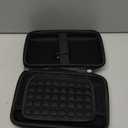 Shockproof Hard Shell Carrying Case for GPS, External Hard Drive, Power Bank, Charger, Cable, Heart Monitor, Cell Phone, Electronic Accessories - Larger Capacity Storage Pouch Travel Bag (Black)