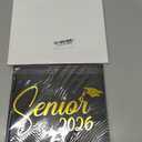 2026 Graduation Guest Book 8.7'' x 8.7" with 2 Markers Senior 2026 Scrapbook Graduates Keepsake Gift Hardcover Black Gold Foiled Photo Album Picture Book for Graduation Party Supply 144 Pages