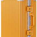 AnyZip Carry On Luggage PC+ABS Aluminum Frame Zipperless Luggage Hard Shell Suitcase with TSA Lock Double Spinner Wheels 20 Inch Orange