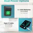 Blood Pressure Monitor, Automatic Upper Arm Blood Pressure Monitors for Home Use, 2 Blood Pressure Machine Cuff(9-17in & 13-21in) with Large LED Backlit Display, 3x199 Reading Memory Users Black