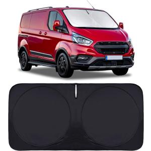 Sunshade for 2020 2021 2022 2023 2024 2025 2026 Transit Accessories Front Window Shades Cover Protector 210T Reflective Blocks UV Rays Keep Your Cars Interior Cool