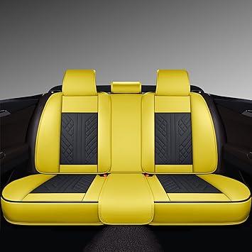GXT Bench Seat Cover, Premium Faux Leather Bench Seat Covers for Trucks - Universal Fit for Most Sedans SUV Pick-up Truck, Durable for Long Lasting Protection(Yellow and Black)
