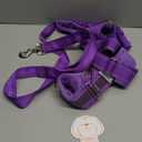 Lukovee No Pull Dog Harness & Leash Set - Heavy Duty Dog Vest Harness with Soft Padded for Medium Large Dogs, Adjustable Reflective Tactical Pet Harness for Easy Walk and Training (L, PU)