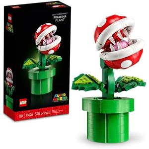 LEGO Super Mario Piranha Plant, Build and Display Super Mario Brothers Collectible for Adults and Teens, Authentically Detailed Posable Figure, Birthday Gift for Gamers and Super Mario Fans, 71426