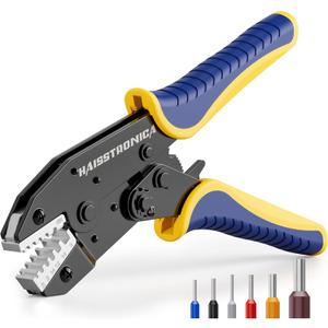 haisstronica ferrule Crimping Tool,24-8 AWG Sleeves Ferrule Ratchet Wire Crimping Tool