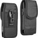 Cell Phone Holster for iPhone 16 Pro Max 16 Plus iPhone 15 Pro Max 14 Pro Max 13 Pro Max, Galaxy S25 S24 Ultra Plus A16 A36 5G Case with Belt Clip Belt Holder Pouch (Fits Phone with Otterbox Case on) (Large)