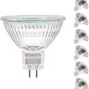 MR16 Halogen Bulb 35W 12V, Durable 6 Packs High Output Halogen Light Bulbs 2 pin GU5.3 Base for Landscape Lights, Track Lights, Fiber Optics, Desk Lamps, Dimmable, 2700K Warm White