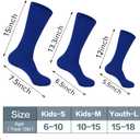 2 x Teen Youth Baseball Socks Boys Teens Softball Socks and Belt Set for Baseball,Soccer.(1 Sock with 1 Belt). (Medium, Blue)