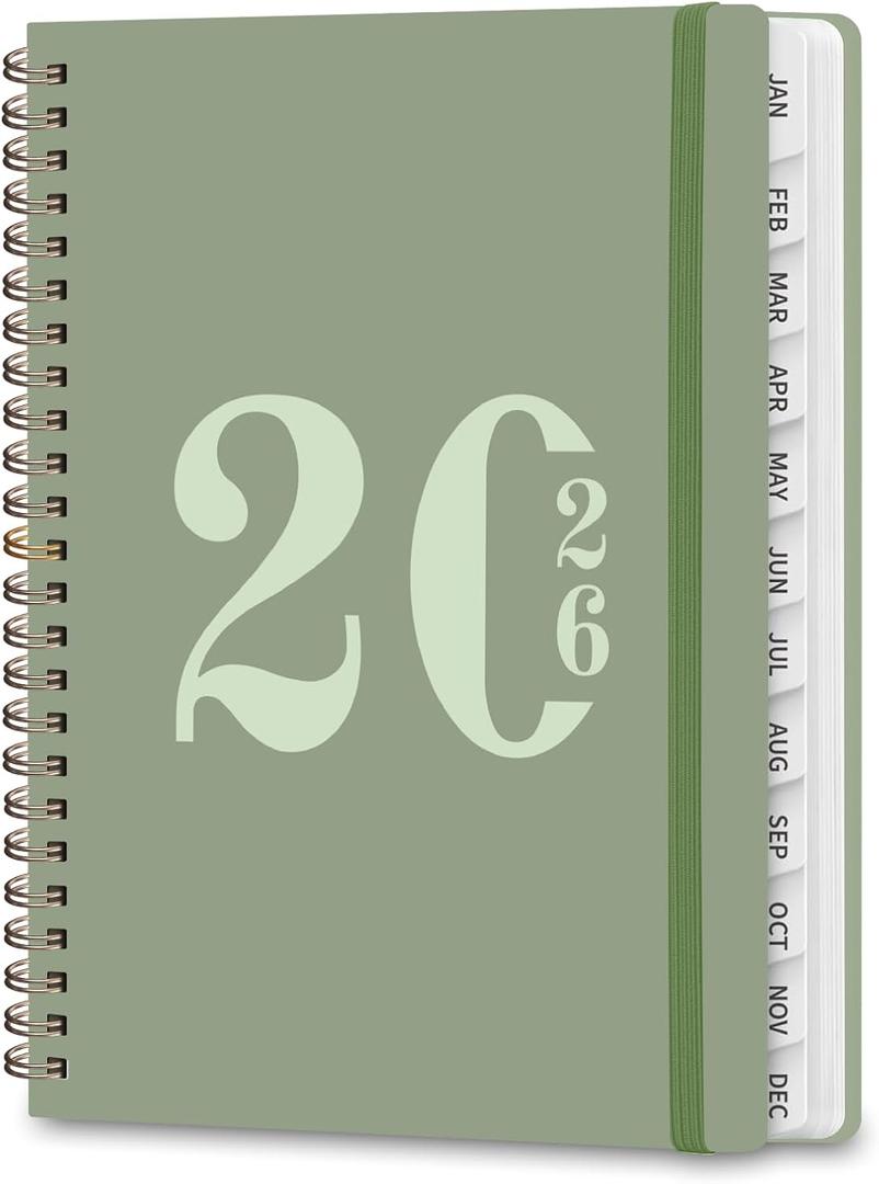 2 x 2026 Planner, Weekly and Monthly Calendar Agenda Book, Jan 2026 - Dec 2026, Hardcover Planning Academic Planner for Office School Supplies and Desk Accessories - A5 (6.3'' x 8.5'')