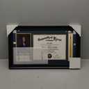 GMFrames Class of 2025 2026 Diploma Frame with Tassel Holder for 8.5x11 Certificate and 5x7 Photo,Solid Wood,Tempered Glass,Navy over Gold Mat