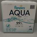 Pampers Aqua Pure Baby Wipes, 99% Water, Unscented, 8-Pack 448 Total Wipes