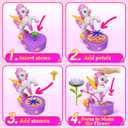 Zmpolir Craft Kits, Push-to-Create Bouquet Maker, Unicorn Toys for Girl Age 3-12, Fabric Bouquet Toys, Kids DIY Arts and Crafts Kit, Creative Birthday Gifts for 3 4 5 6 7 8 9 10 11 12 Year Old Girls