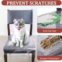 4 Pack Plastic Chair Covers for Dining Room,18 x 17 x 6 Inches Clear PVC Kitchen Chair Seat Protectors, Dustproof Kitchen Chair Covers (17" D x 18" W x 6" H)