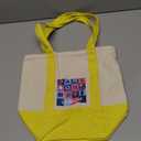 Mini Canvas Tote Bag with Pocket Reusable Pack of 3