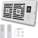 Smart Register Booster Fan with Aromatherapy Function, White - Quiet Vent Fan for Improved Heating & Cooling Efficiency, Adjustable Speeds, Powered Vent Register for 4  10 Vents