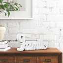 Rustic Wooden Family Signs for Home Decor Wall 15", Farmhouse Distressed White Christmas Tabletop Decor Signs, Fireplace Mantle decor, Thanksgiving Family Wall Decor for Living Room