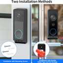 Adhesive Door Mount Compatible with Eufy Doorbell E340/Wyze Duo Cam Doorbell, No-Drill Mounting Bracket for Eufy E340, Not Blocking Doorbell Sensor, Apartment Door Bell Kits for Wyze Doorbell Camera